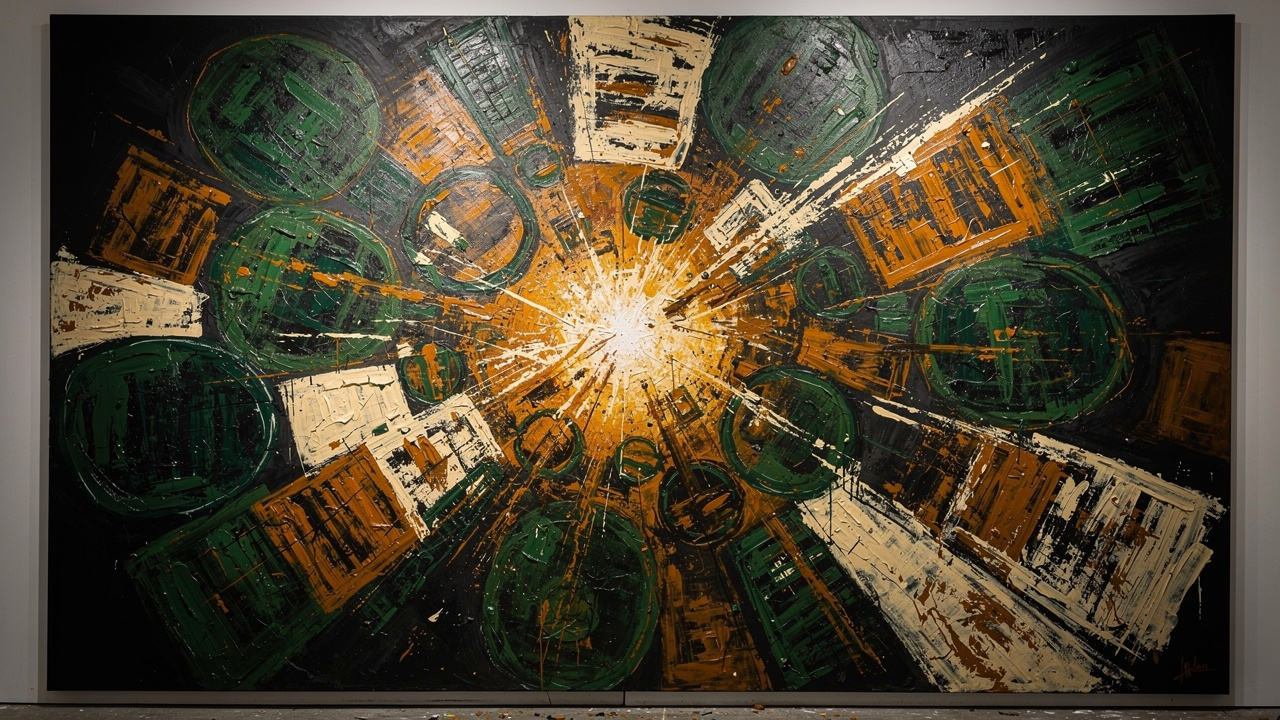 Abstract art symbolizing business vision and focused growth